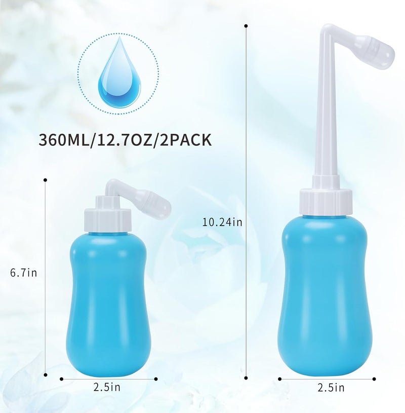 Foo Foo Peri Bottle for Postpartum Care, Postpartum Essentials, Feminine Care 12oz, Blue - Image 4